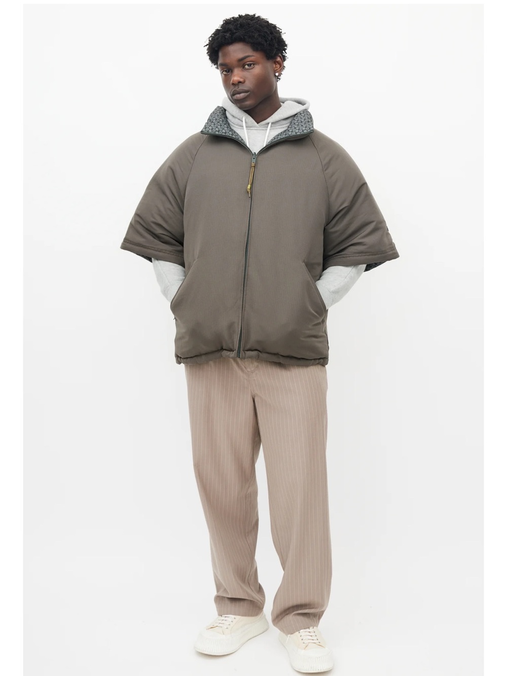 Acne Olive Green Quilted Puffer Jacket - Picture 2 of 13